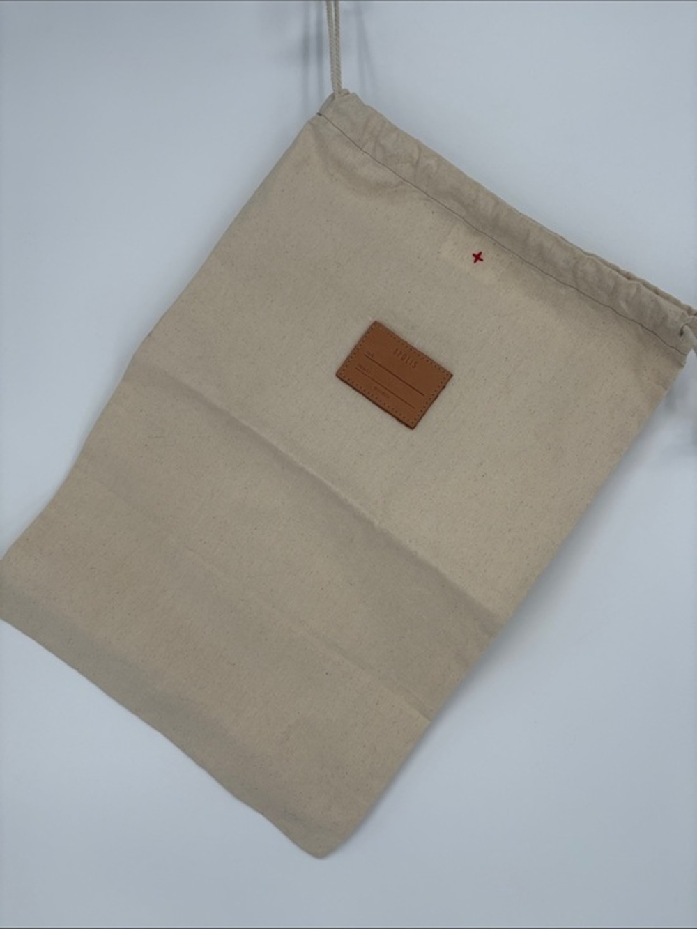 🗄️ Apolis Canvas Drawstring Dust Bag with Leather Patch